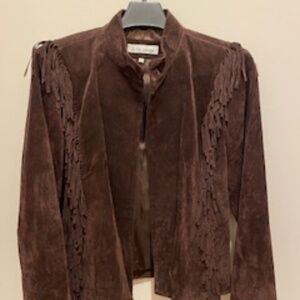 a' la carte - Brown Suede Jacket - Size Small
